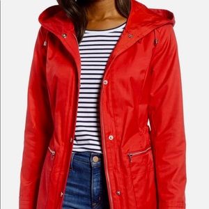 Cole Haan Drawstring Hooded Swing Coat Size M